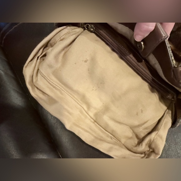 Fossil Woven Sunset Tote with Bamboo-Style Handle - Gold & Brown - Picture 7 of 8